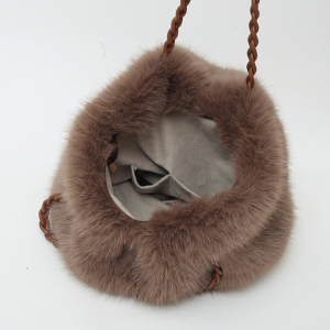 Sacs À Bandoulière Carrés Pour Femmes, Style Décontracté, Couleur Unie, Imitation Fourrure Duveteuse h5 Image4