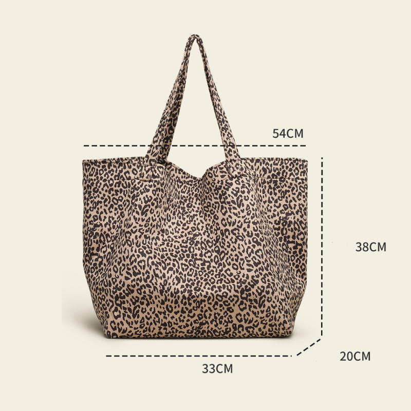 Sacs À Bandoulière Carrés Pour Femmes En Toile Imprimée Léopard, Style Décontracté Image8