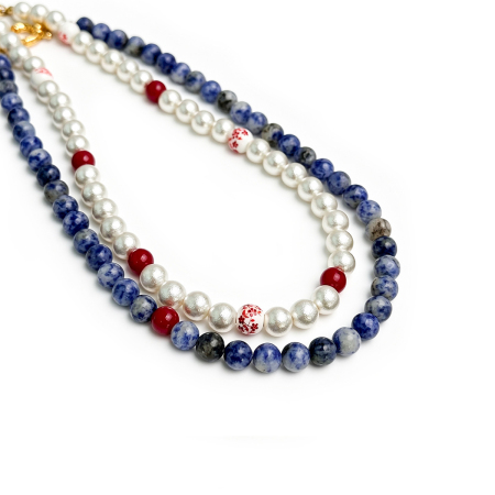 Colliers De Perles Rétro En Pierres Naturelles Pour Femmes, Collection Classique