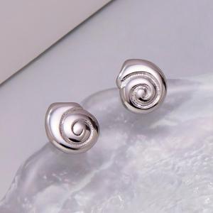 1 Paire De Boucles D'Oreilles Vortex En Acier Inoxydable Étanche, Couleur Or, Pour Femmes h5 Image5