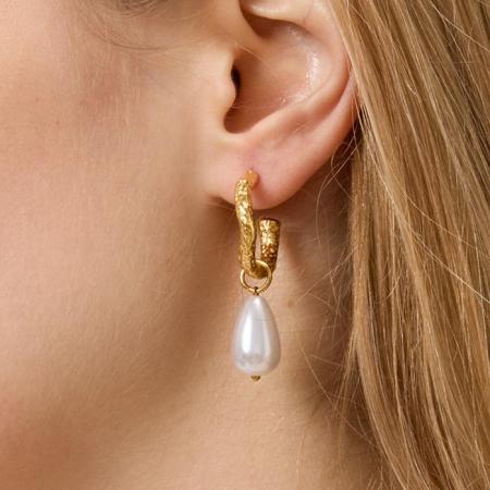 1 paire de boucles d'oreilles pendantes élégantes pour femme, en acier inoxydable étanche couleur or