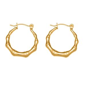 1 Paire De Boucles D'Oreilles Créoles Daily Patchwork En Acier Inoxydable Étanche Couleur Or Pour Femme h5 