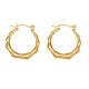 F622 - Boucles d'oreilles géométriques en bambou doré 