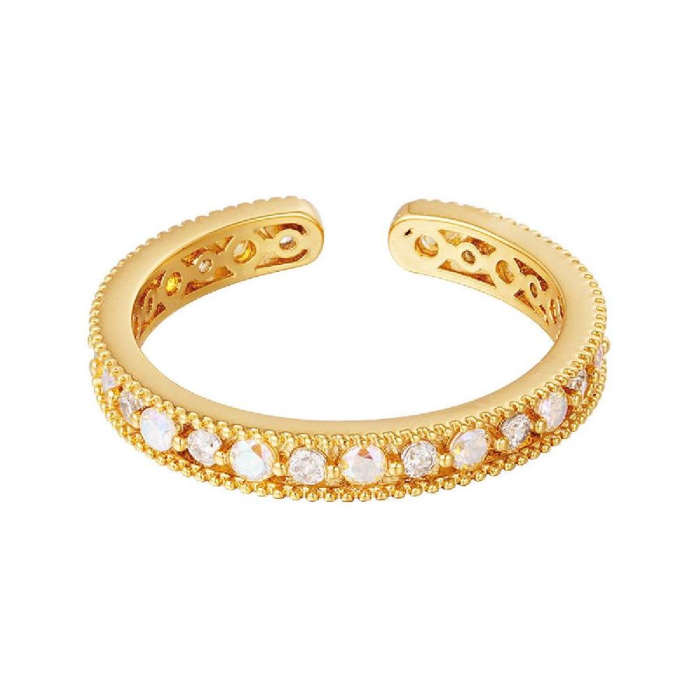 Bague Plaquée Or Avec Pierres De Zircon Image5