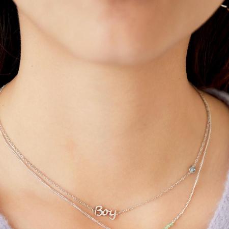 Collier Avec Pierre De Naissance Pour Garçon En Or