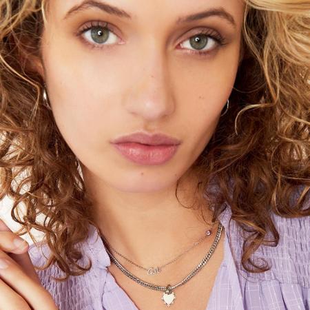 Collier avec pierre de naissance pour fille en argent