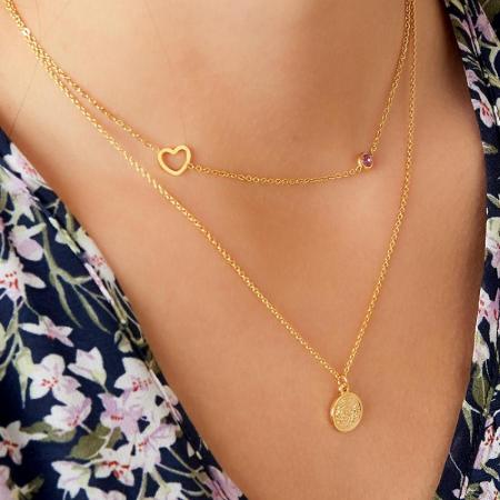 Collier Avec Pierre De Naissance Janvier En Or