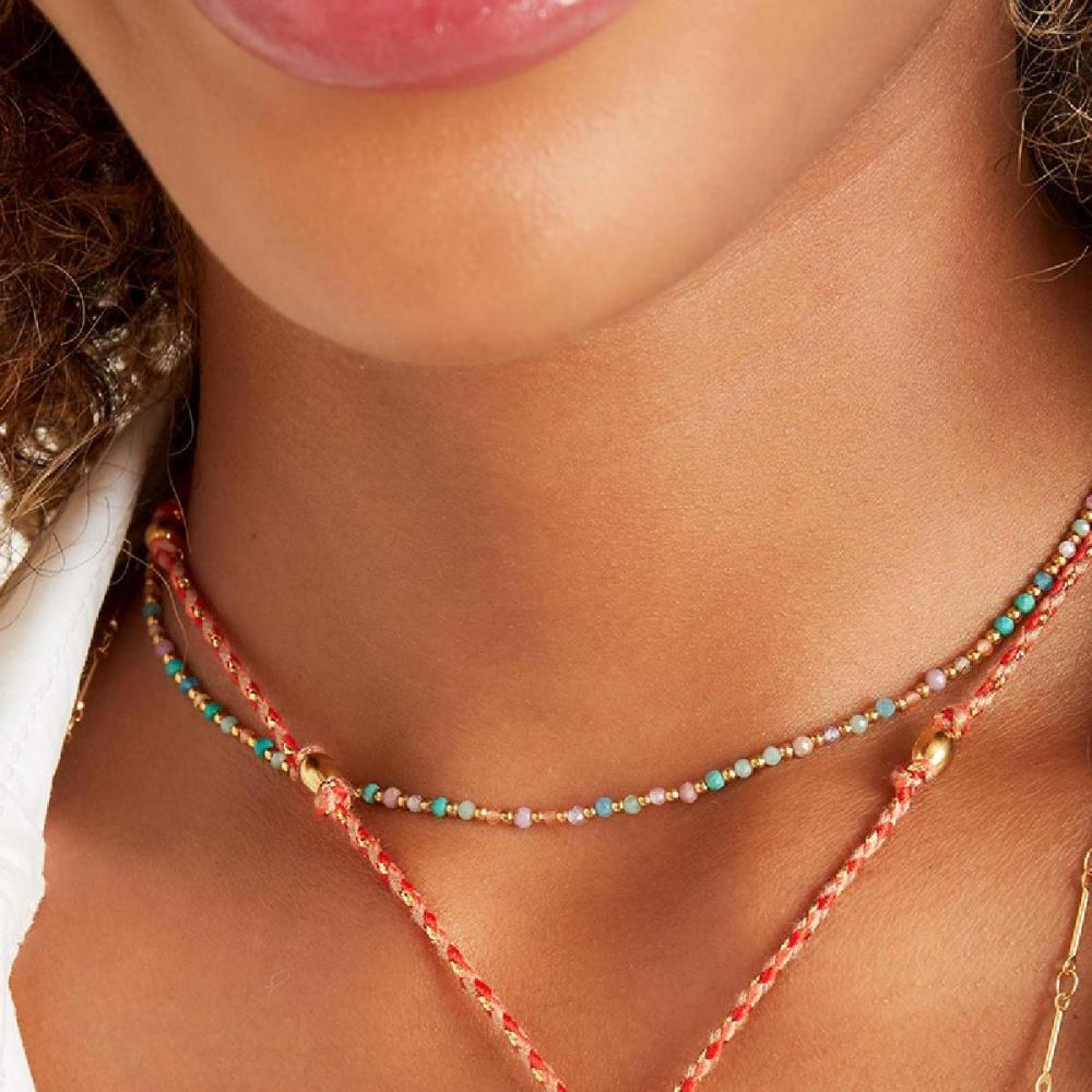 Collier Corde Orange/Rouge Image4