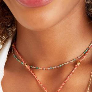 Collier Corde Orange/Rouge h5 Image4