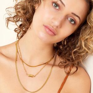 Collier Pendentif Lune Étoiles Or h5 Image5