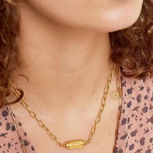 Collier Pendentif Happy Vibes Or h5 Image4