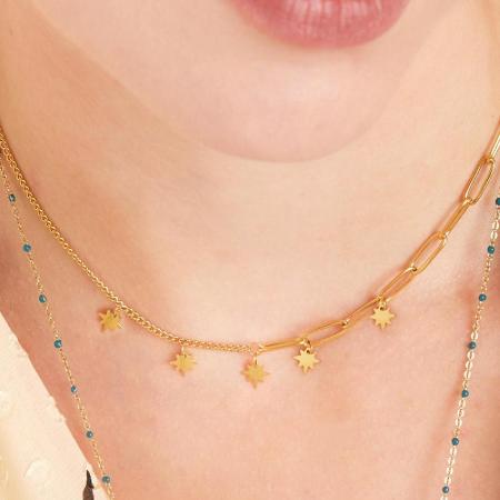 Collier Étoiles En Acier Inoxydable