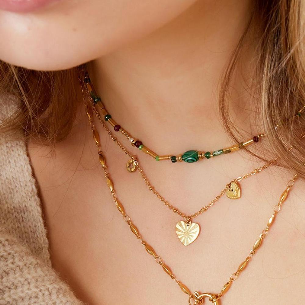 Collier En Acier Inoxydable Coeurs Image5