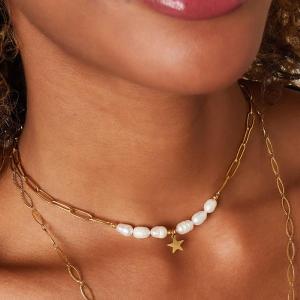 Collier De Perles Avec Une Étoile h5 Image4