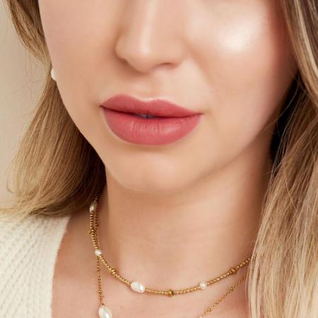 Collier six perles en rang