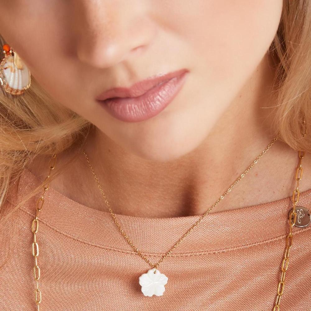 Collier Fleur Coquillage - Collection Plage h5Image4