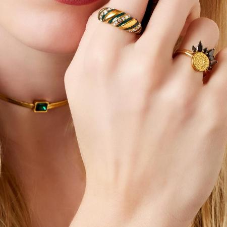 Bague Soleil en acier inoxydable