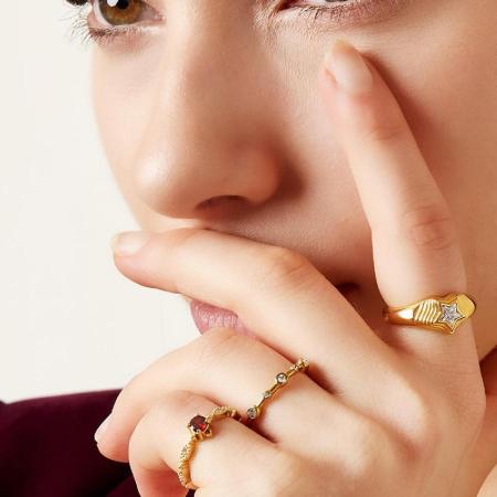 Bague étoile zircon