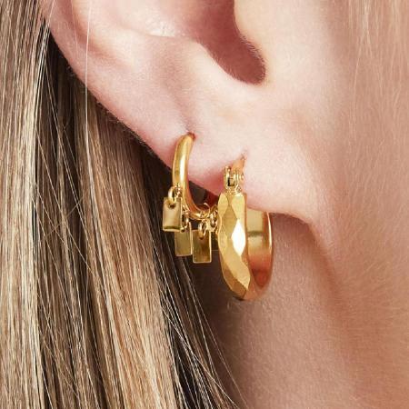 Boucles d'oreilles créoles diamant