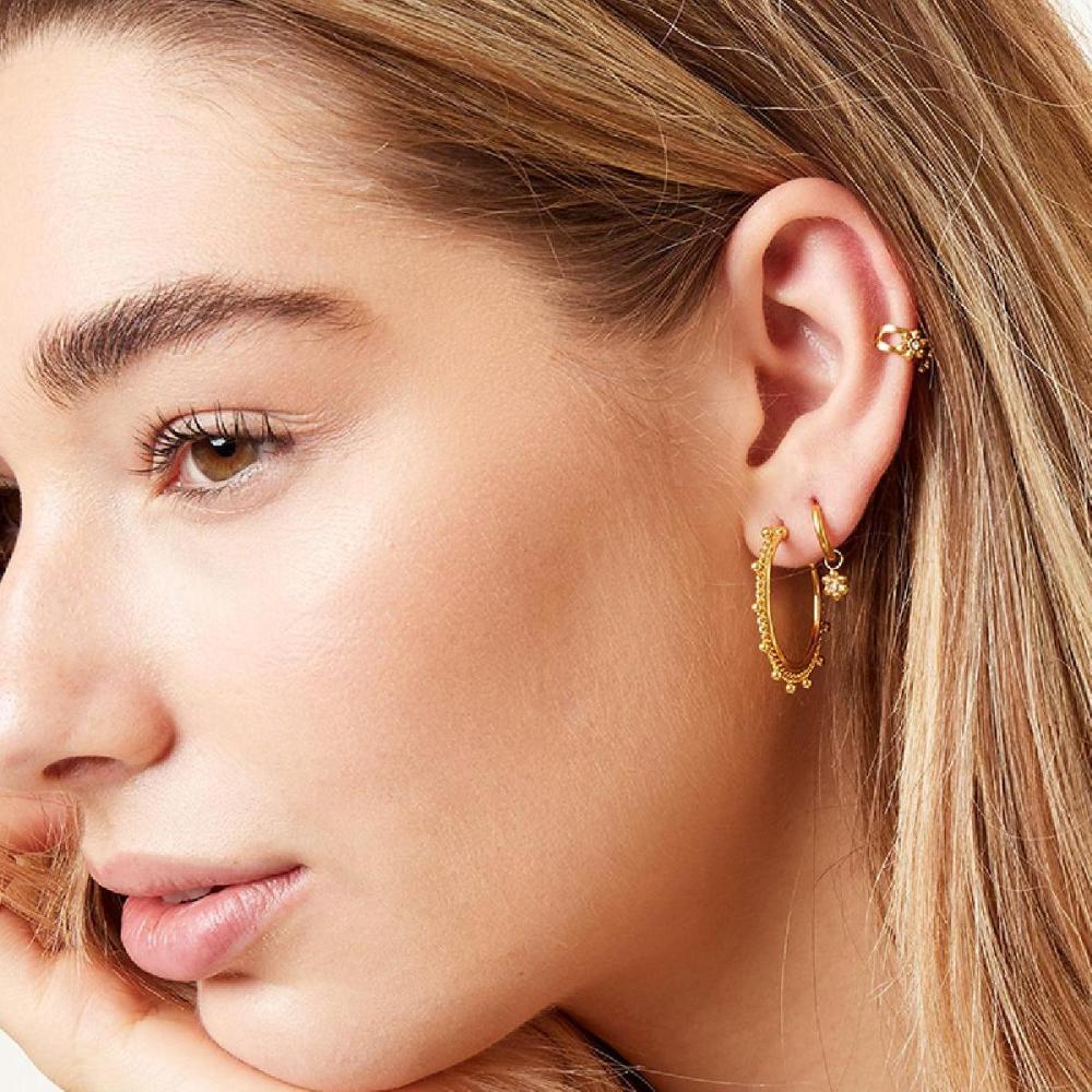 Boucle D'Oreille Chaîne À Billes Petite Image3