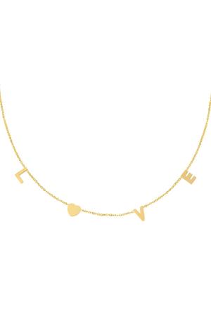 Collier Love Letters Couleur Or Acier Inoxydable Standard h5
