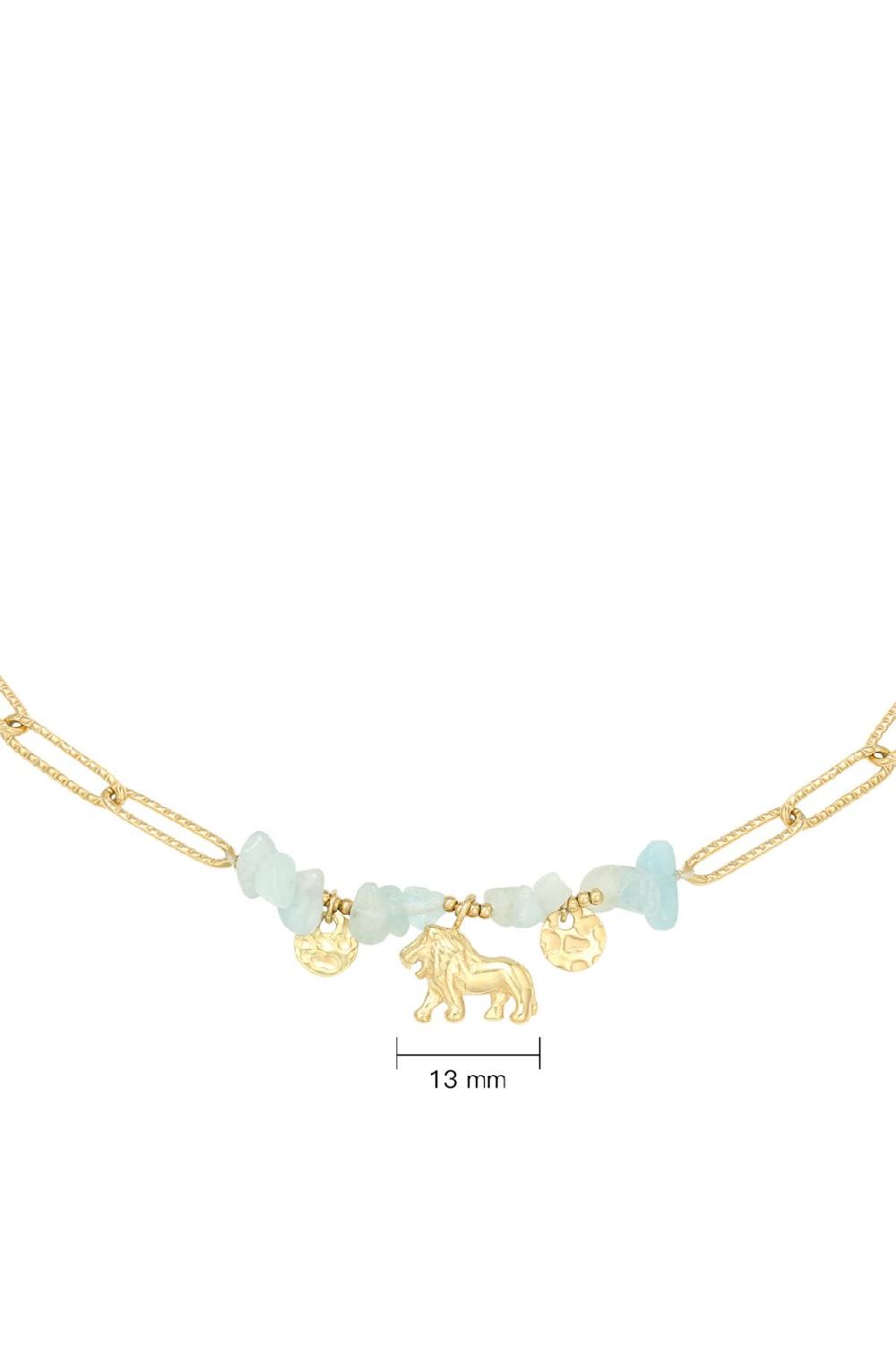 Collier King Of The Jungle Bleu Acier Inoxydable h5Image3