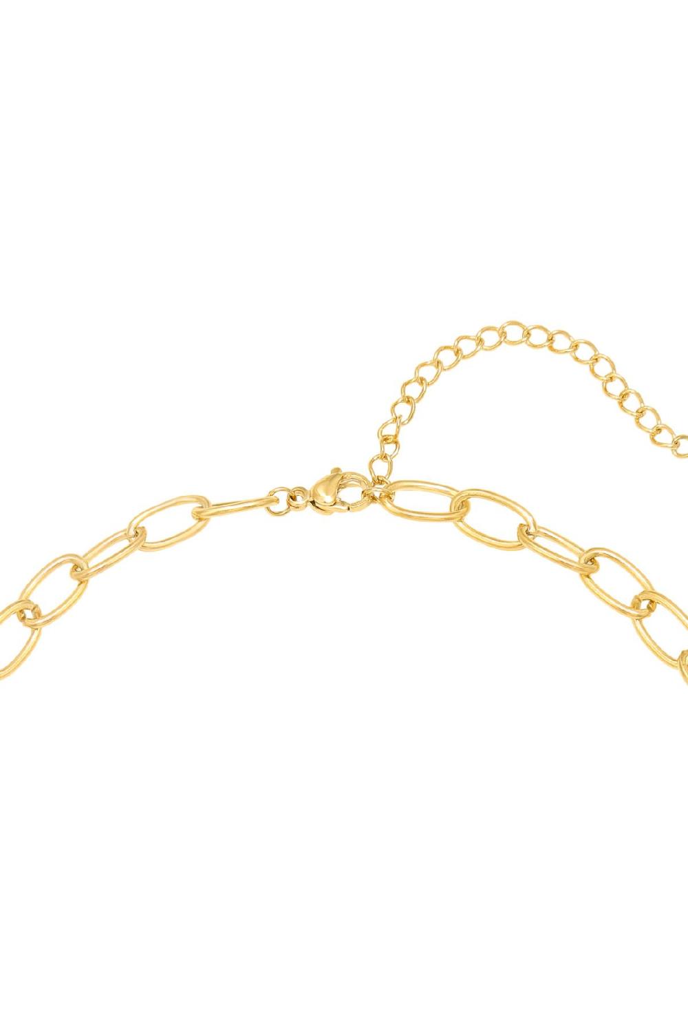 Collier Beads Love Couleur Or Acier Inoxydable h5Image4
