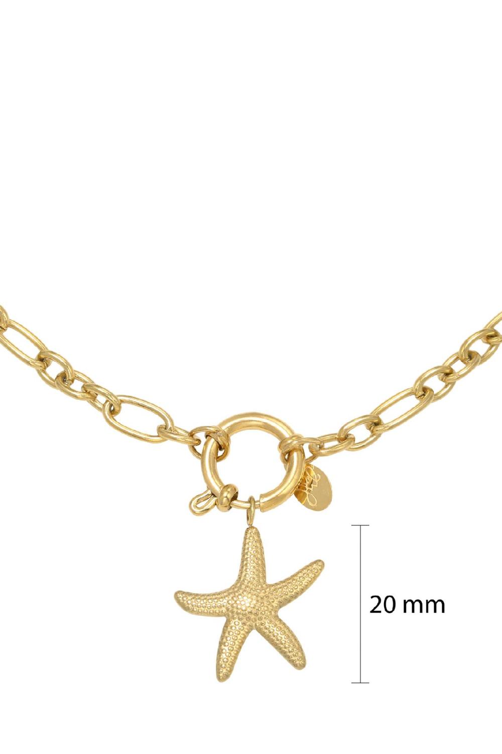 Collier Starfish Couleur Or Acier Inoxydable Image2