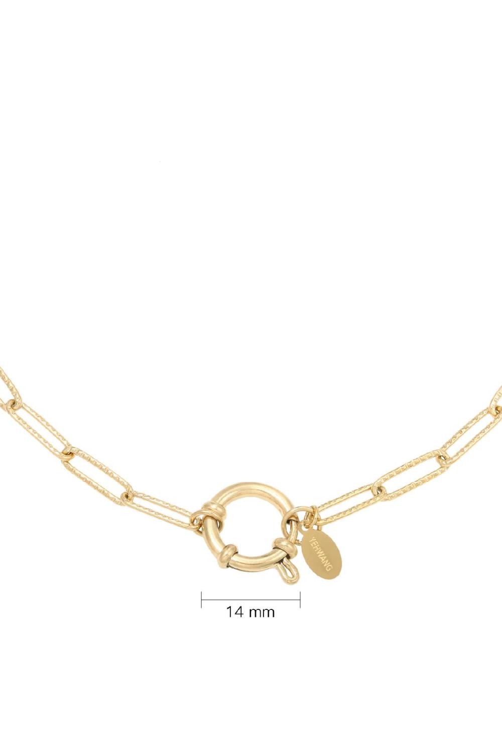 Collier Chain Beau Couleur Or Acier Inoxydable Image2