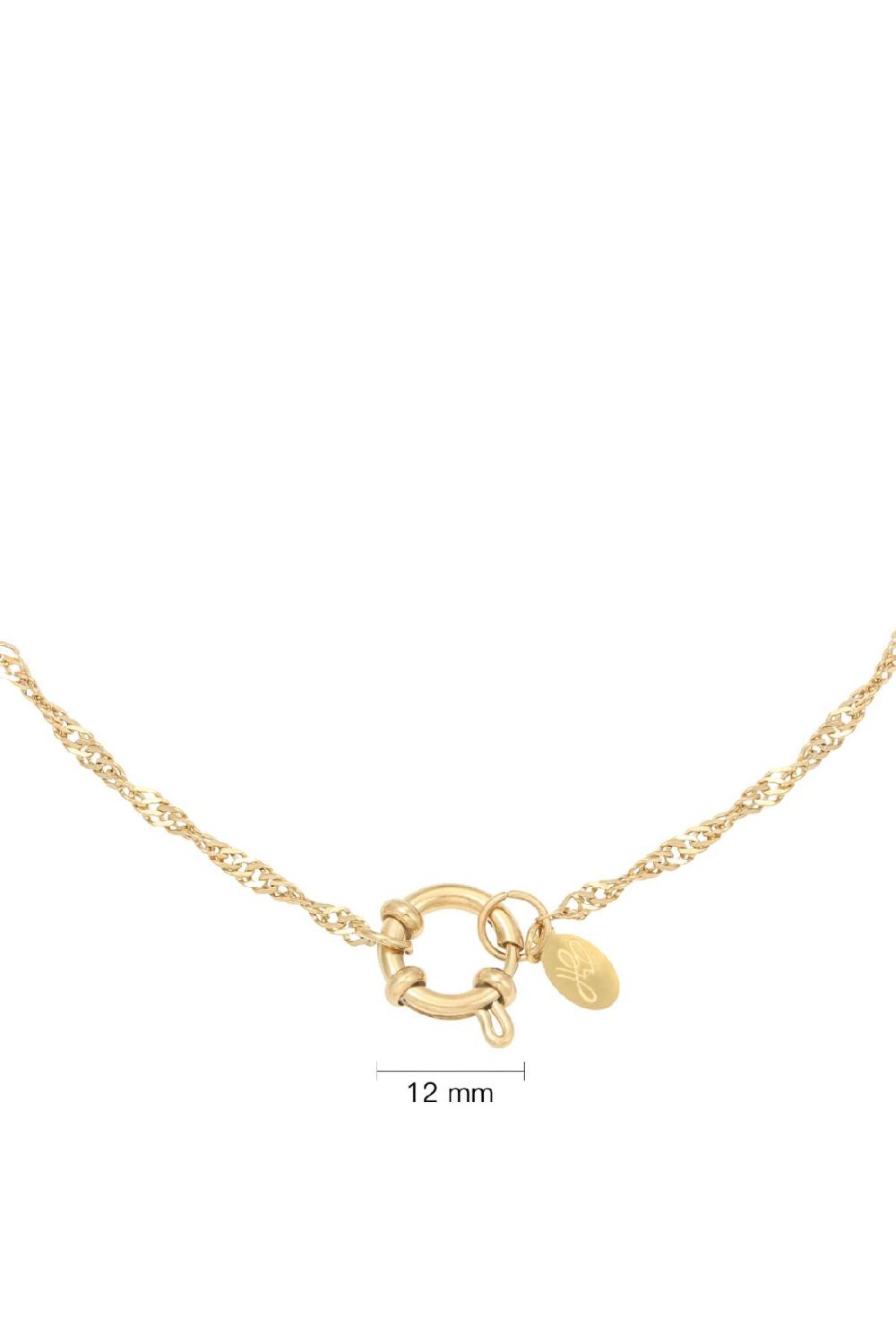 Collier Chain Dee Couleur Or Acier Inoxydable Image2