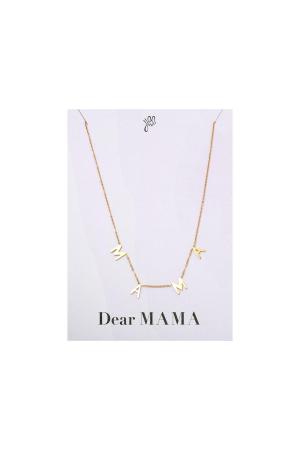 Collier Dear Mama Couleur Or Acier Inoxydable h5