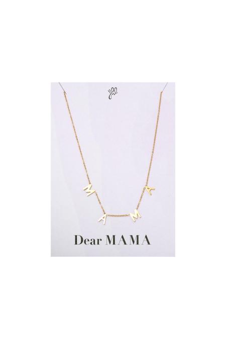 Collier Dear Mama Couleur or Acier inoxydable