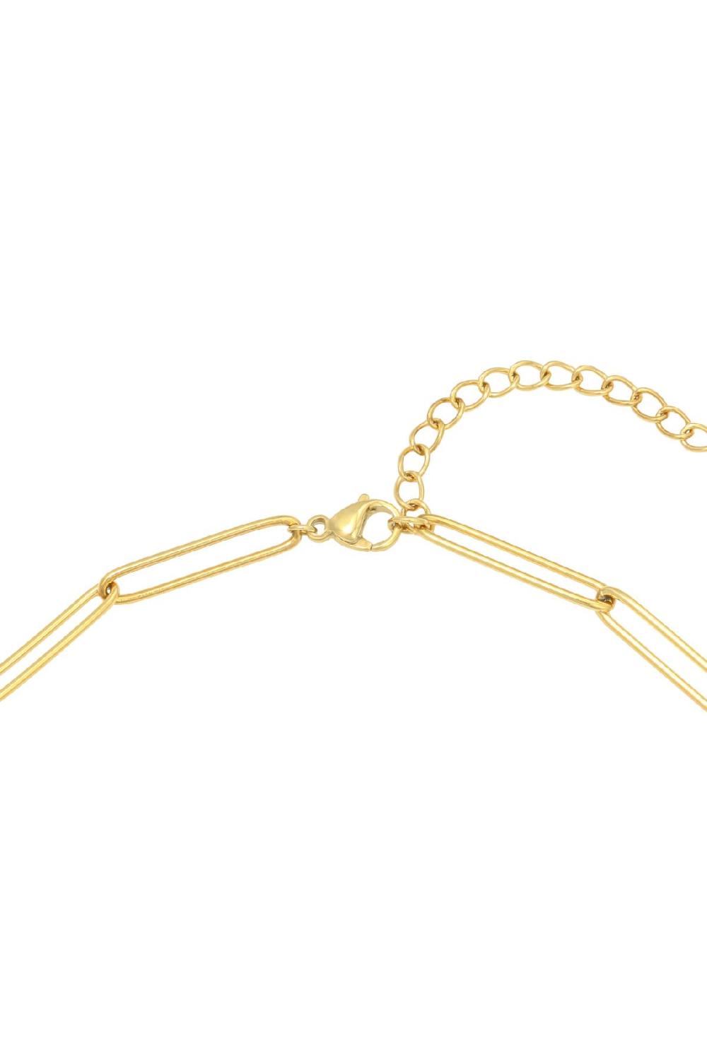 Collier Plain Chain Couleur Or Acier Inoxydable h5Image2