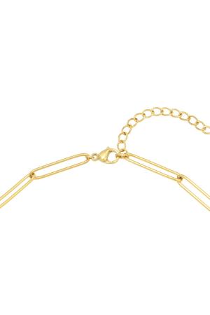 Collier Plain Chain Couleur Or Acier Inoxydable h5 Image2
