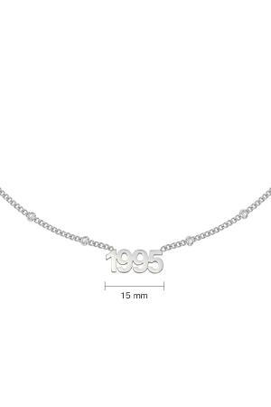 Collier Year 1995 Argenté Acier Inoxydable h5 Image4