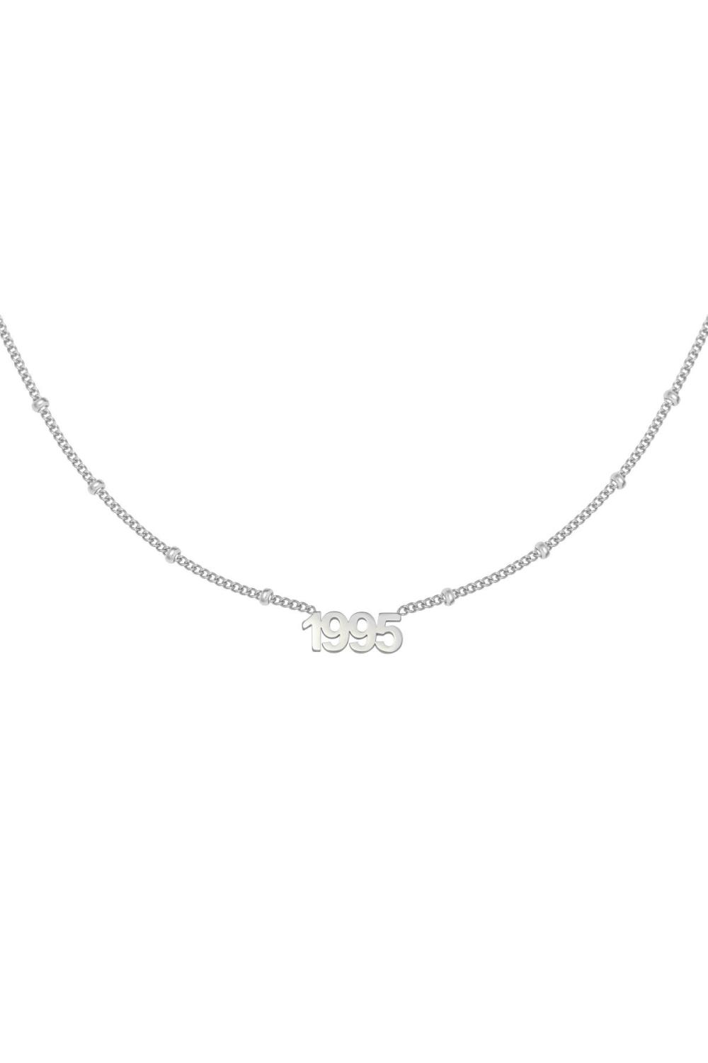 Collier Year 1995 Argenté Acier Inoxydable