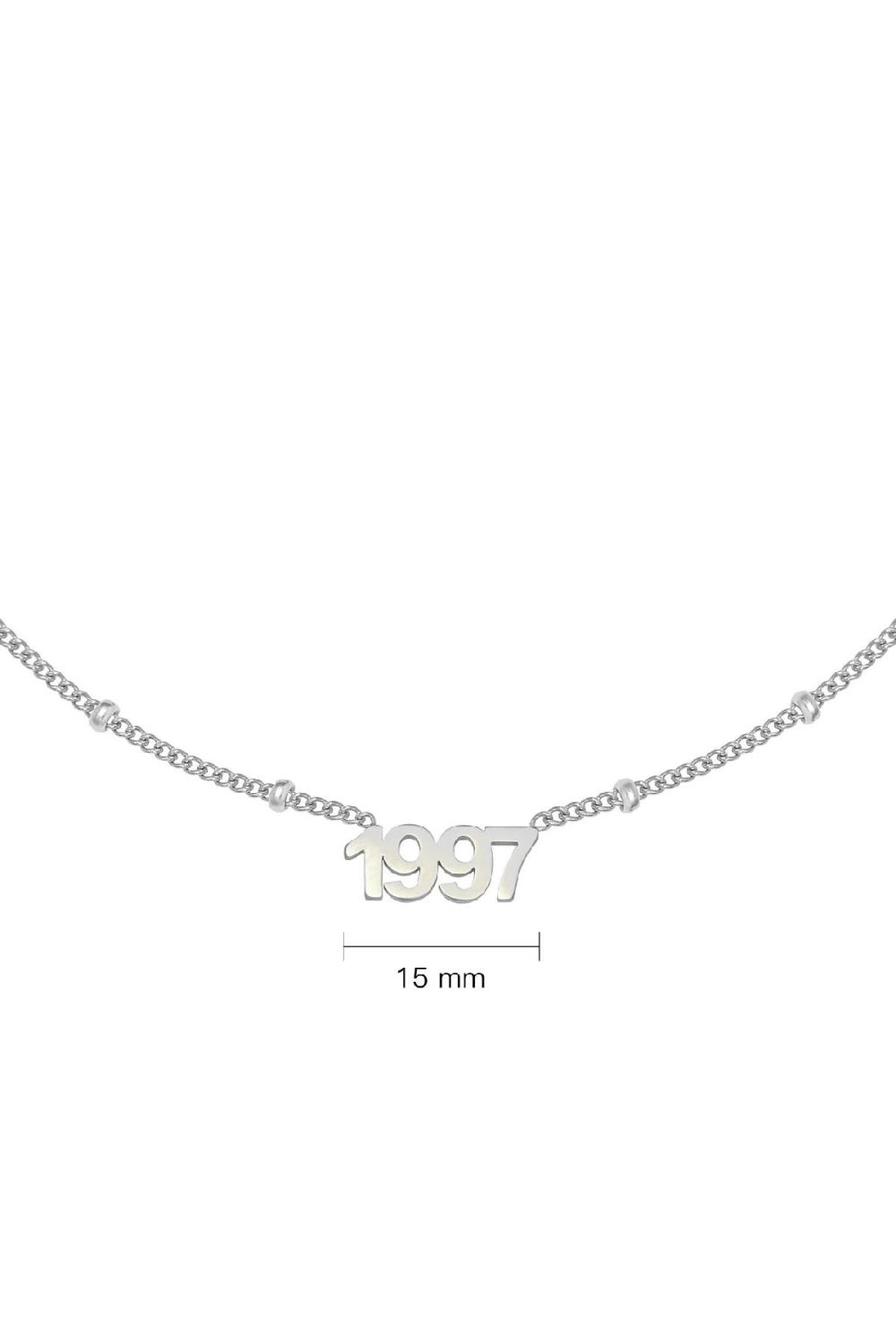 Collier Year 1997 Argenté Acier Inoxydable h5Image2