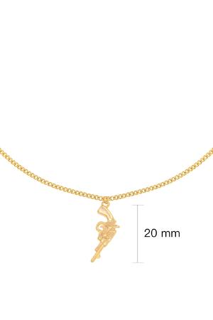 Collier Gun Couleur Or Cuivré h5 Image2
