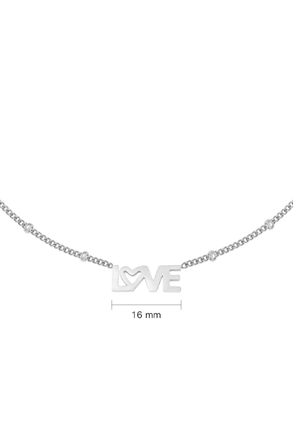 Collier Dotted Love Argenté Acier Inoxydable Image2