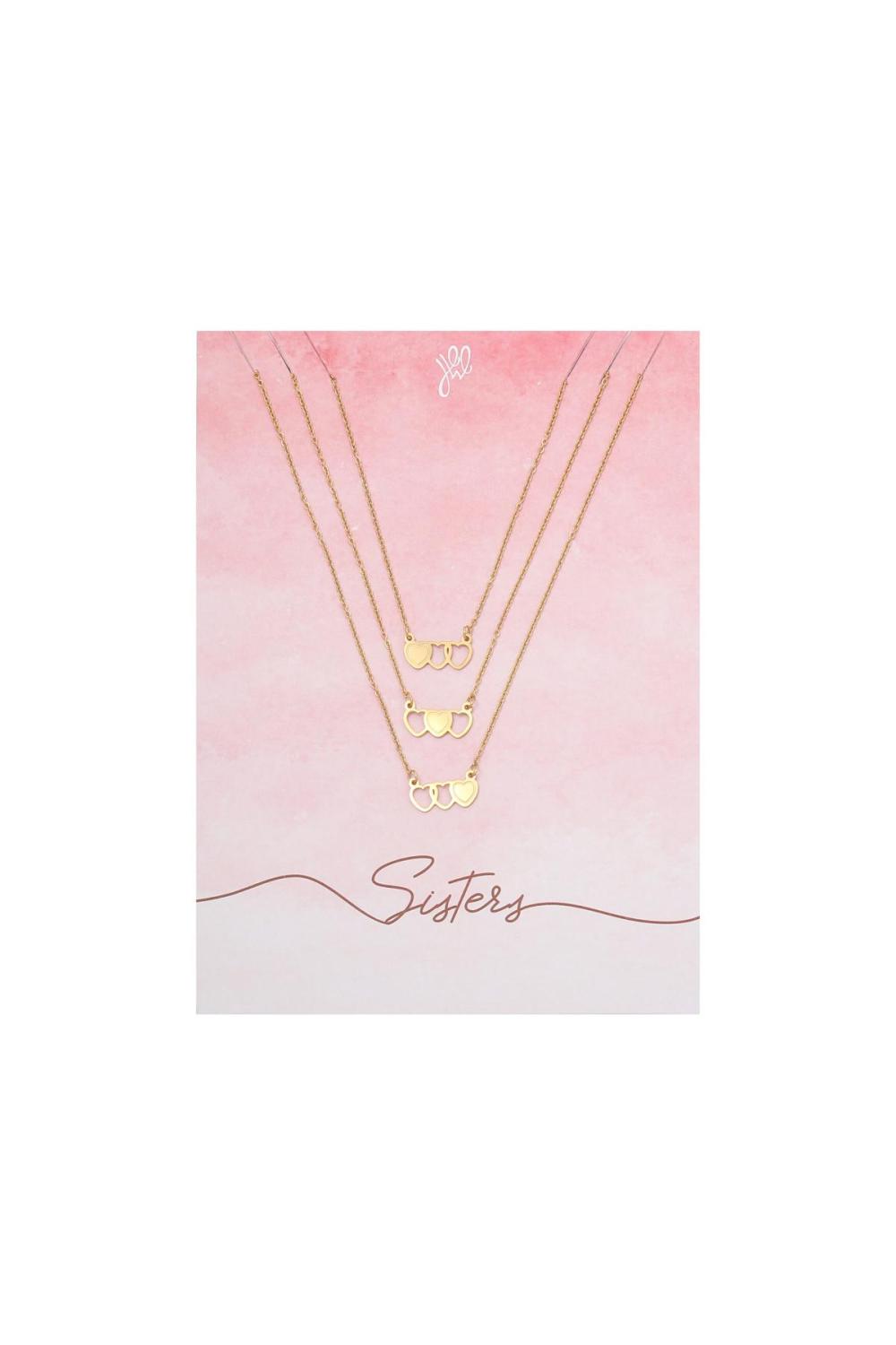 Collier Three Sisters Couleur Or Acier Inoxydable