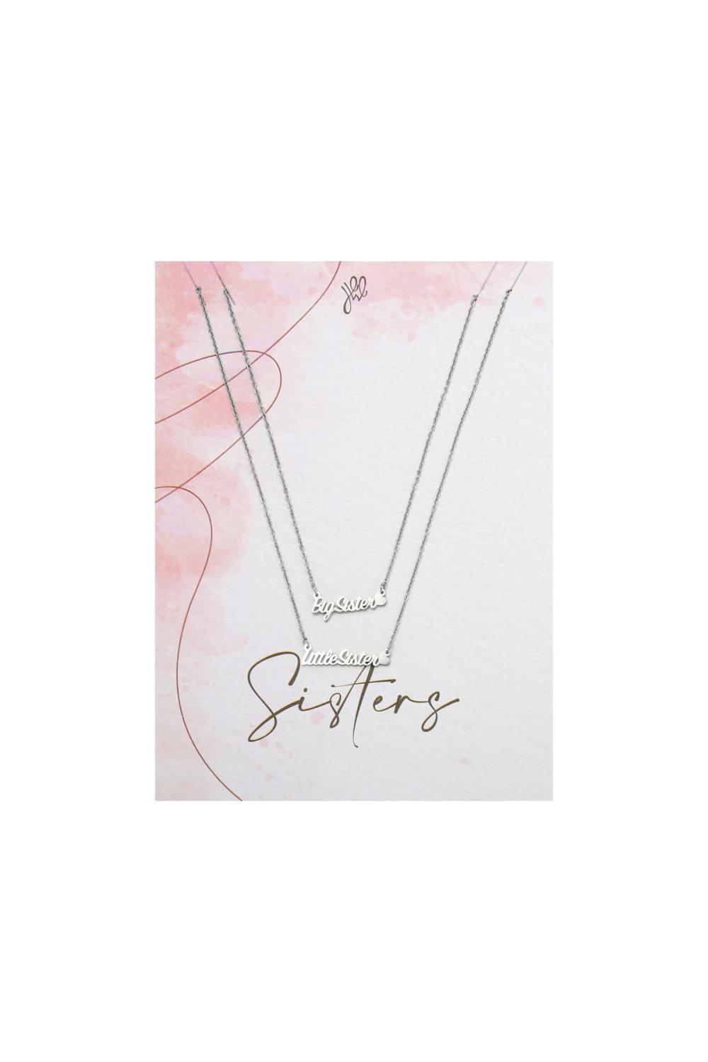 Collier Big Little Sister Argenté Acier Inoxydable 