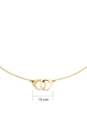 Collier Handcuffs Couleur Or Acier Inoxydable h5 Image3