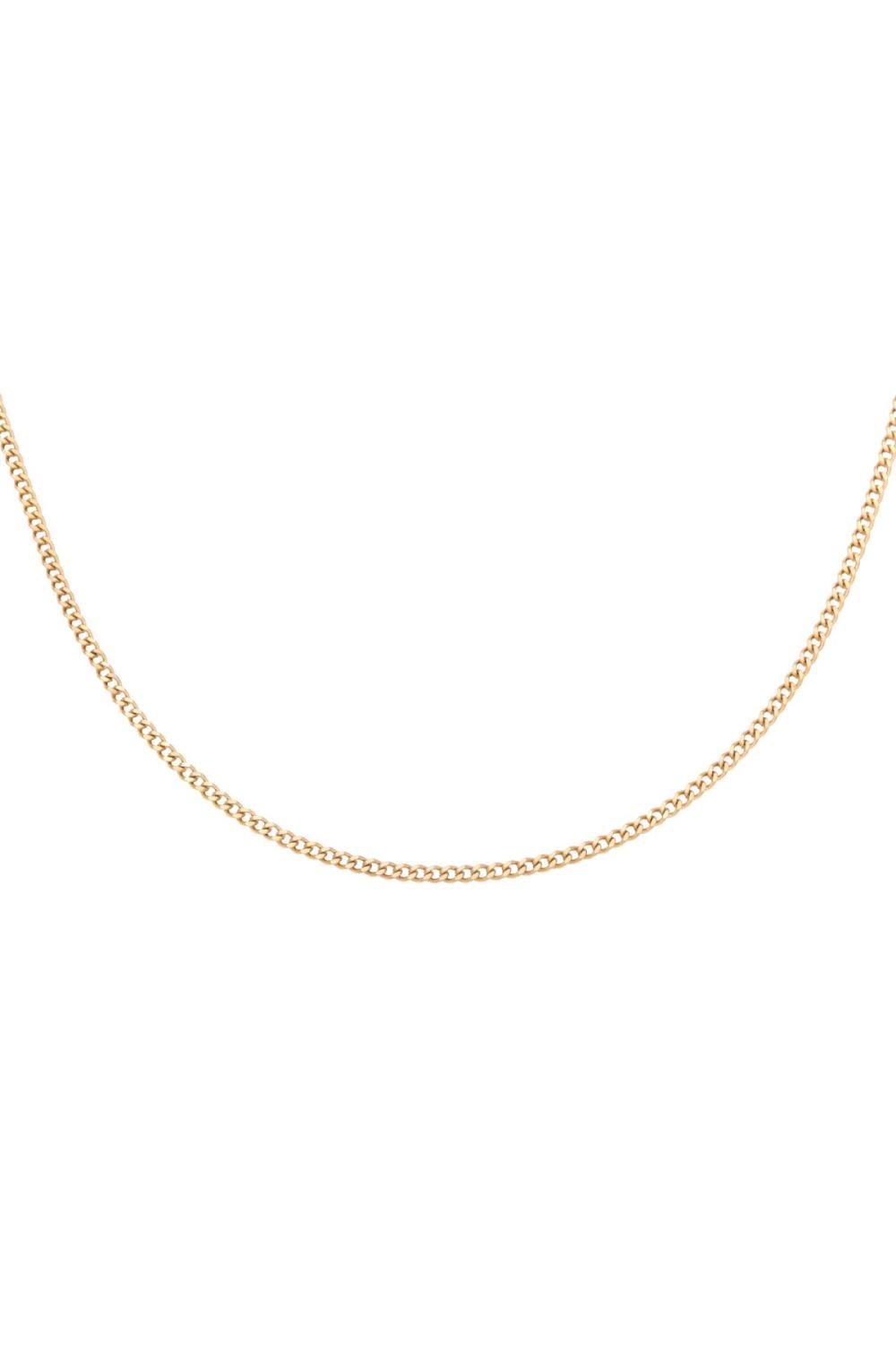 Collier Tiny Plain Chains Couleur Or Acier Inoxydable