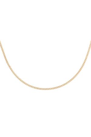 Collier Tiny Plain Chains Couleur Or Acier Inoxydable h5