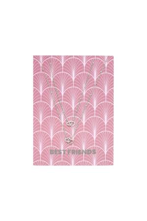 Collier Card Best Friends Argenté Acier Inoxydable h5 