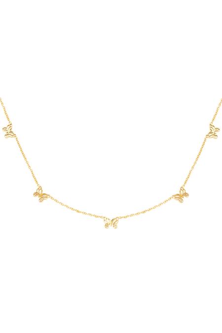 Collier Little Butterflies Argenté Acier Inoxydable