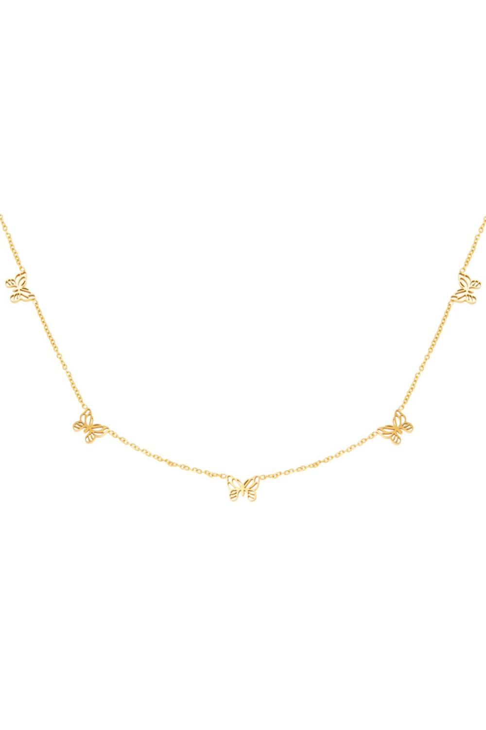 Collier Little Butterflies Argenté Acier Inoxydable