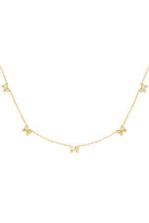 Collier Little Butterflies Argenté Acier Inoxydable h5