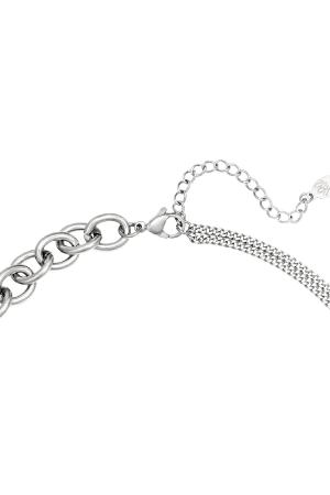 Collier Chunky Lock Argenté Acier Inoxydable h5 Image5
