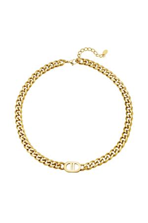 Collier The Good Life Couleur Or Acier Inoxydable h5 